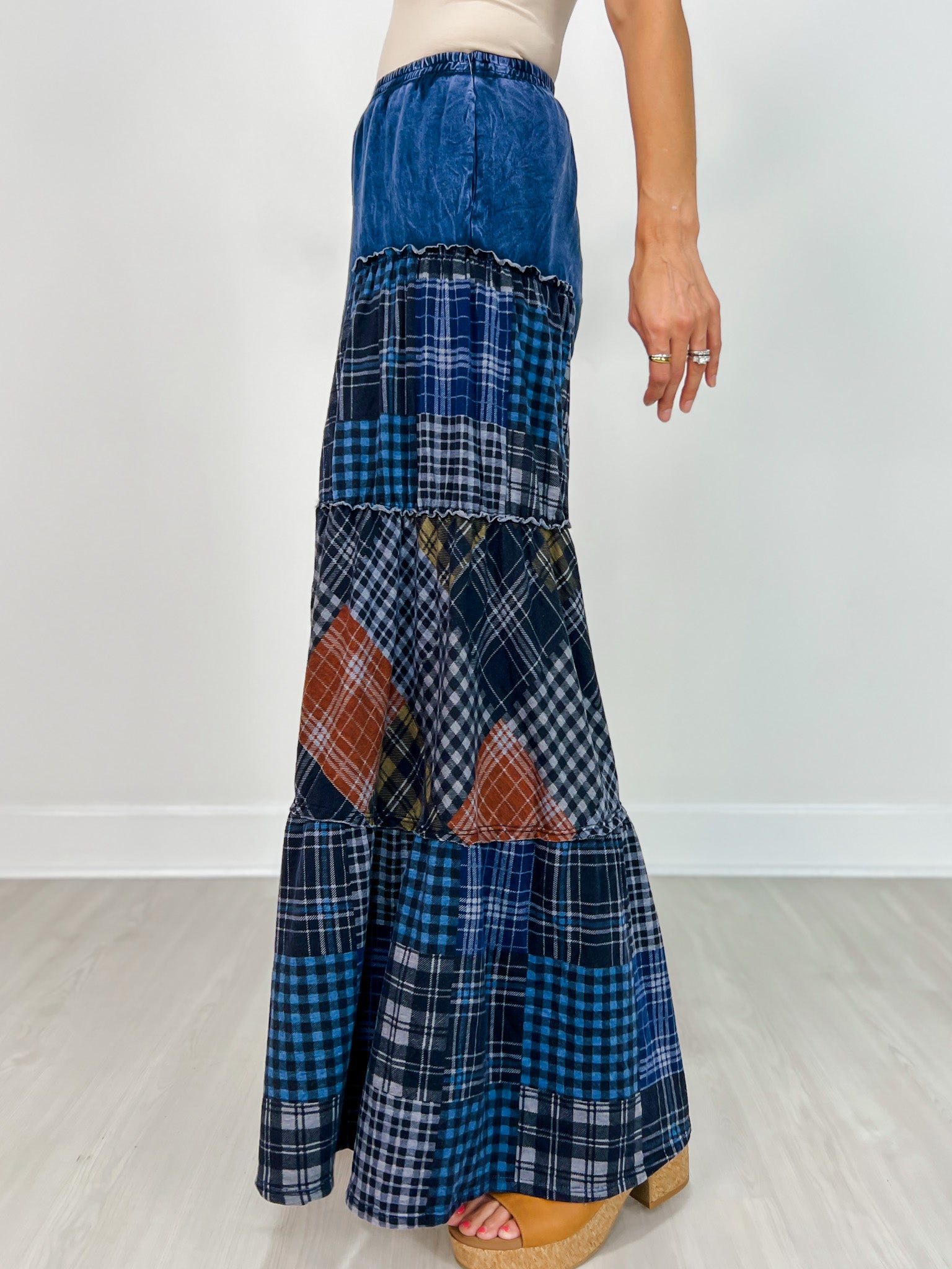 Boho Tiered Patchwork Flare Pants