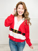 Queen of Sparkles Red Santa's Coat Cardigan