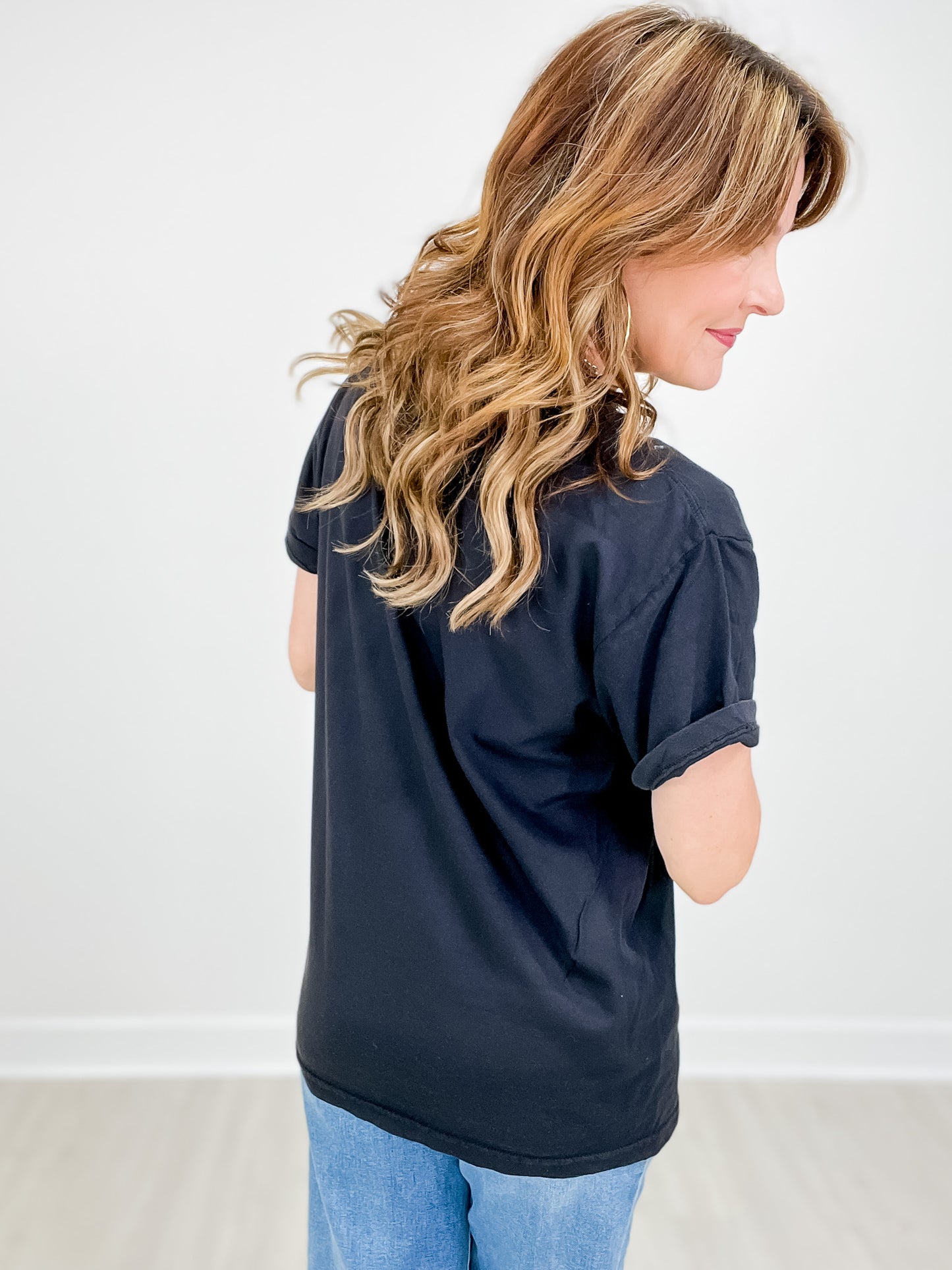 Leopard Bow and Cherries Graphic Tee