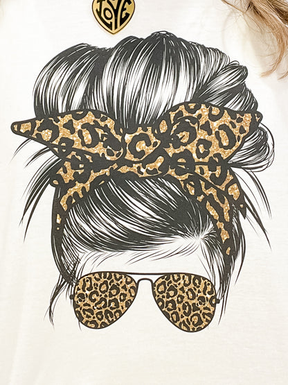 Leopard Glasses Lifestyle Graphic Tee