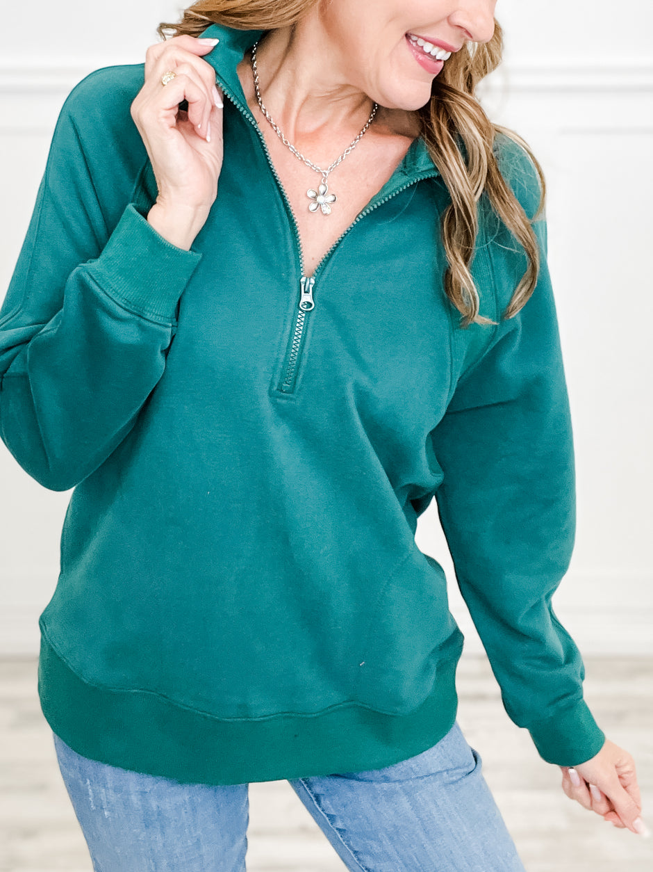 Oversized Sweatshirt Henley Knit Top