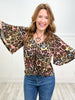 Jive Turkey Flowy Sleeve V-Neck Cali Top