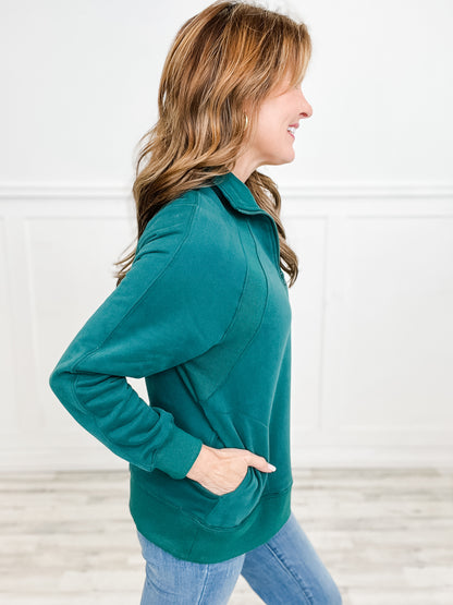 Oversized Sweatshirt Henley Knit Top