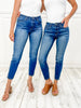Judy Blue Hand Sand Mid-Rise Relaxed Fit Jeans