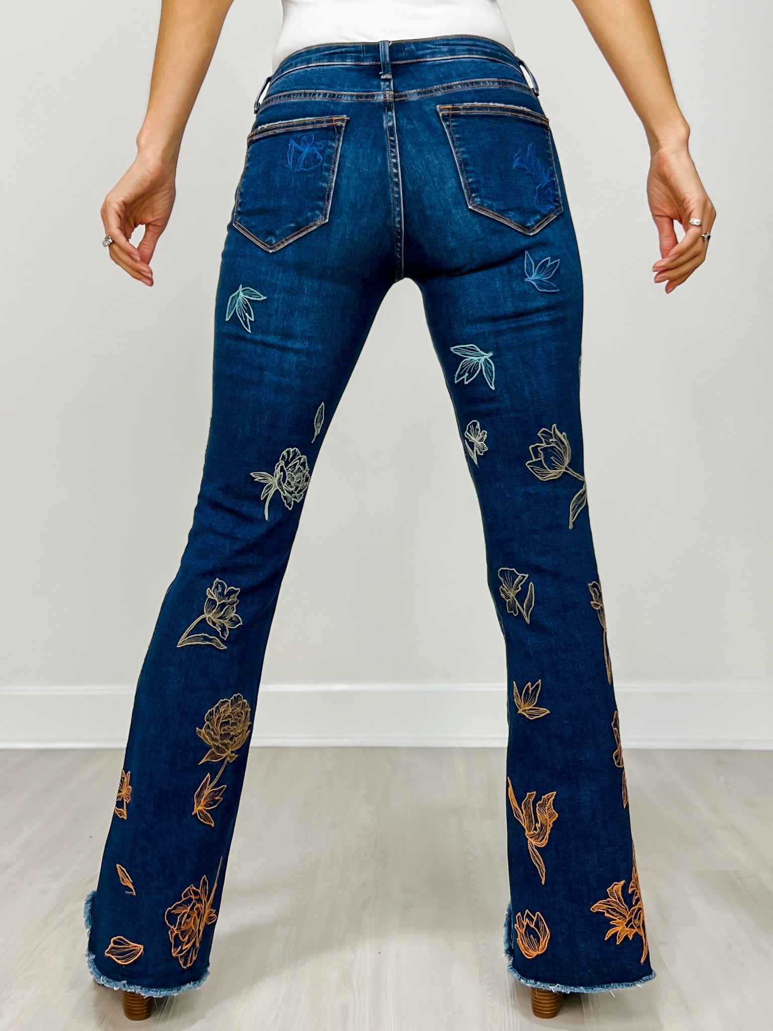 Boot Cut Ombre Etched Jean