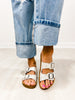 Corkys Lets Be Real Double Buckle Sandals in WHITE METALLIC