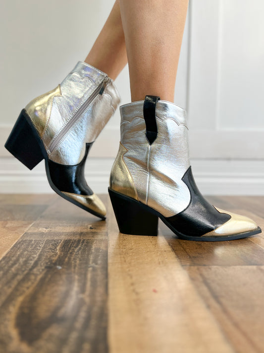 Corkys One Chance Boots in Mixed Metallic