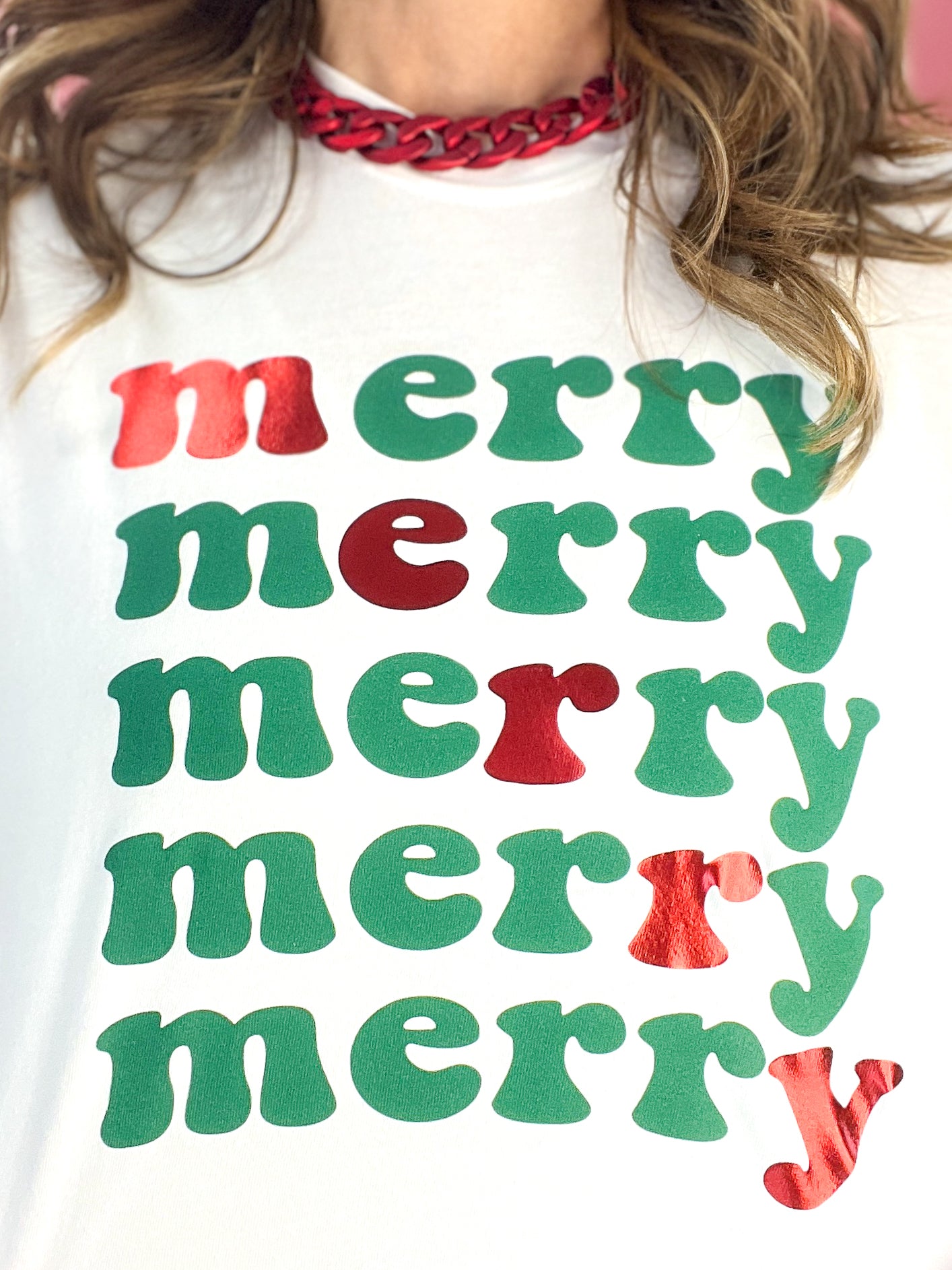 Merry Merry Merry Embellished Graphic Tee