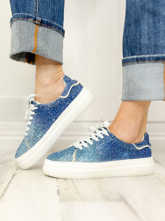 Corkys Bedazzle Tennis Shoe in Blue Ombre