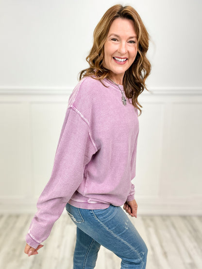 Essential Crew Corded Sweatshirt - A