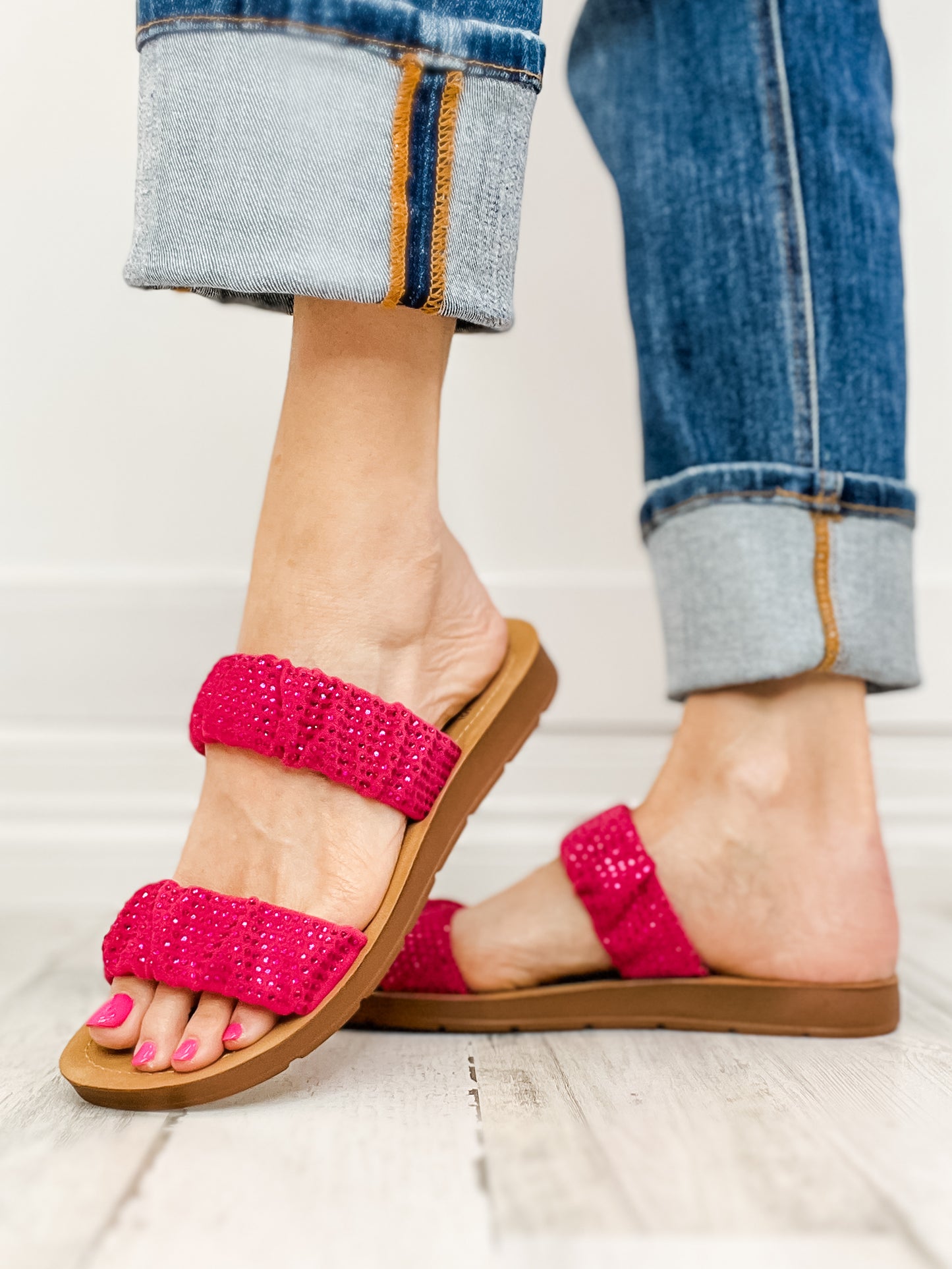 Corkys Iced Tea Sandals  FUCHSIA CRYSTALS