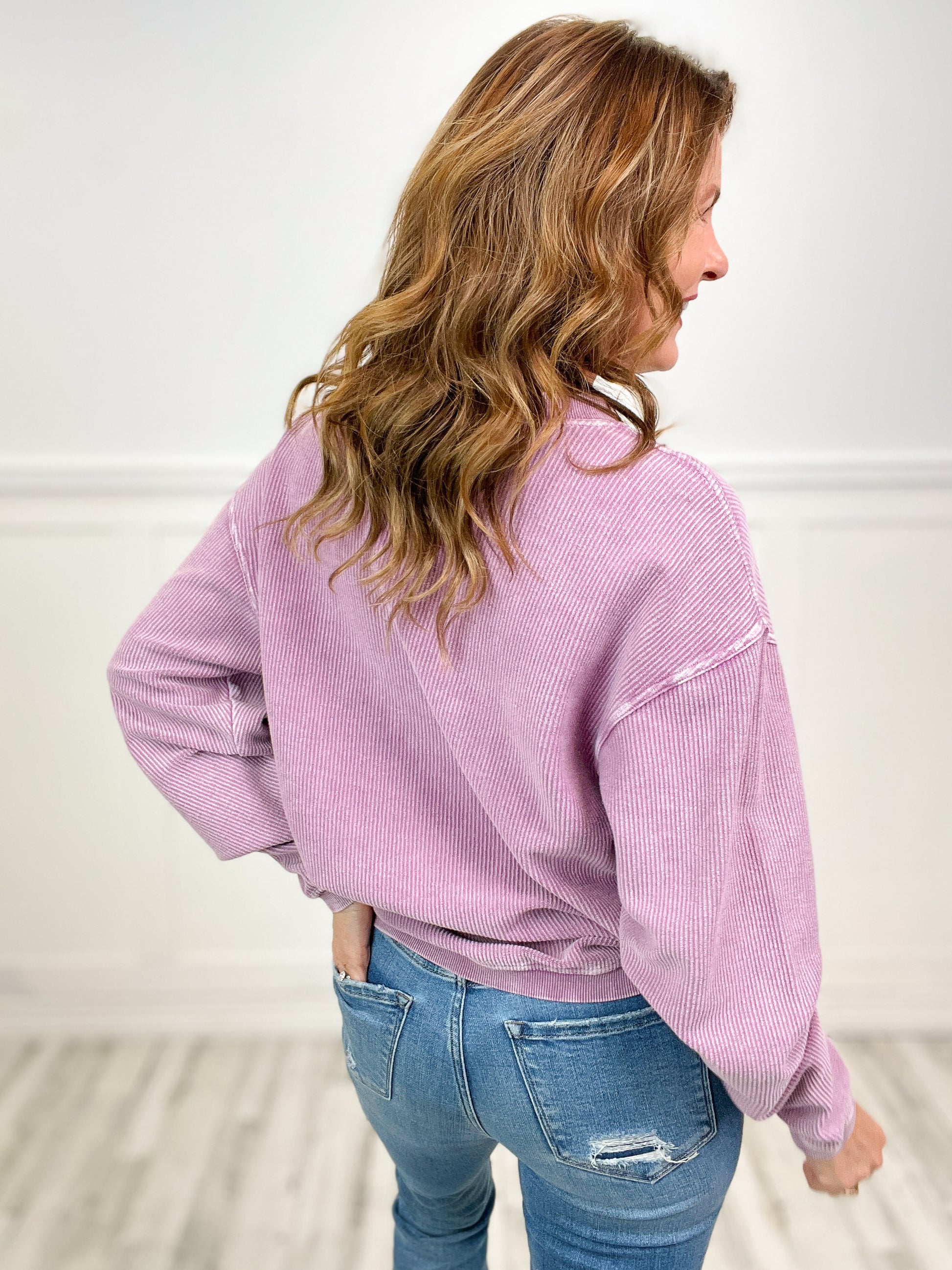 Essential Crew Corded Sweatshirt - A