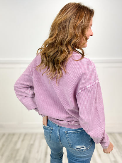 Essential Crew Corded Sweatshirt - A