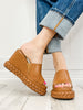 Corkys Resting Beach Face Wedge Sandals in Tan