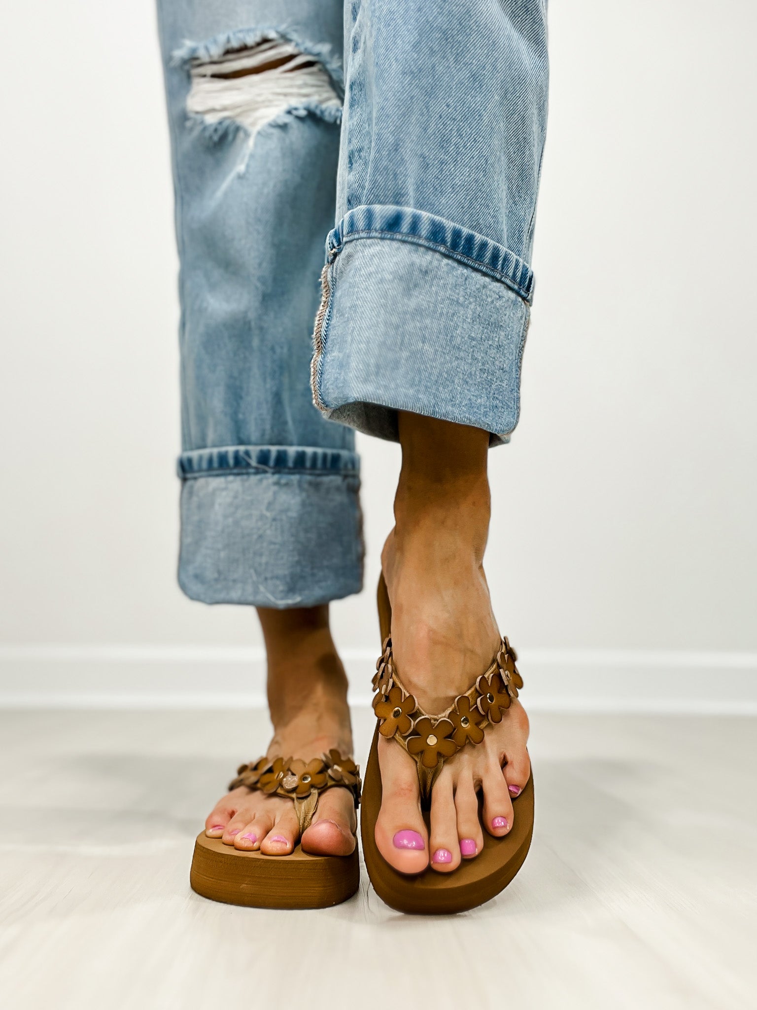 Corkys No Running Flip-Flops in CARAMEL