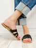 Corkys Flair Slip-On Slide Sandals in Black