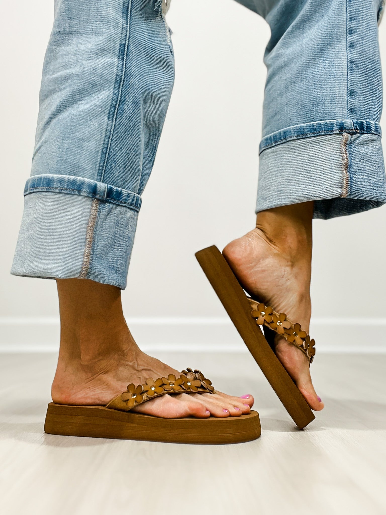 Corkys No Running Flip-Flops in CARAMEL