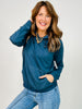 Modal-Blend Pullover Hoodie Top