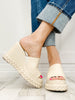 Corkys Resting Beach Face Wedge Sandals in Ivory