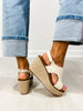 Corkys Freddie Wedge Sandals in NATURAL CROCHET