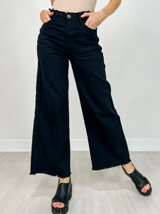 Self Fray Washed Stretch Twill Pants