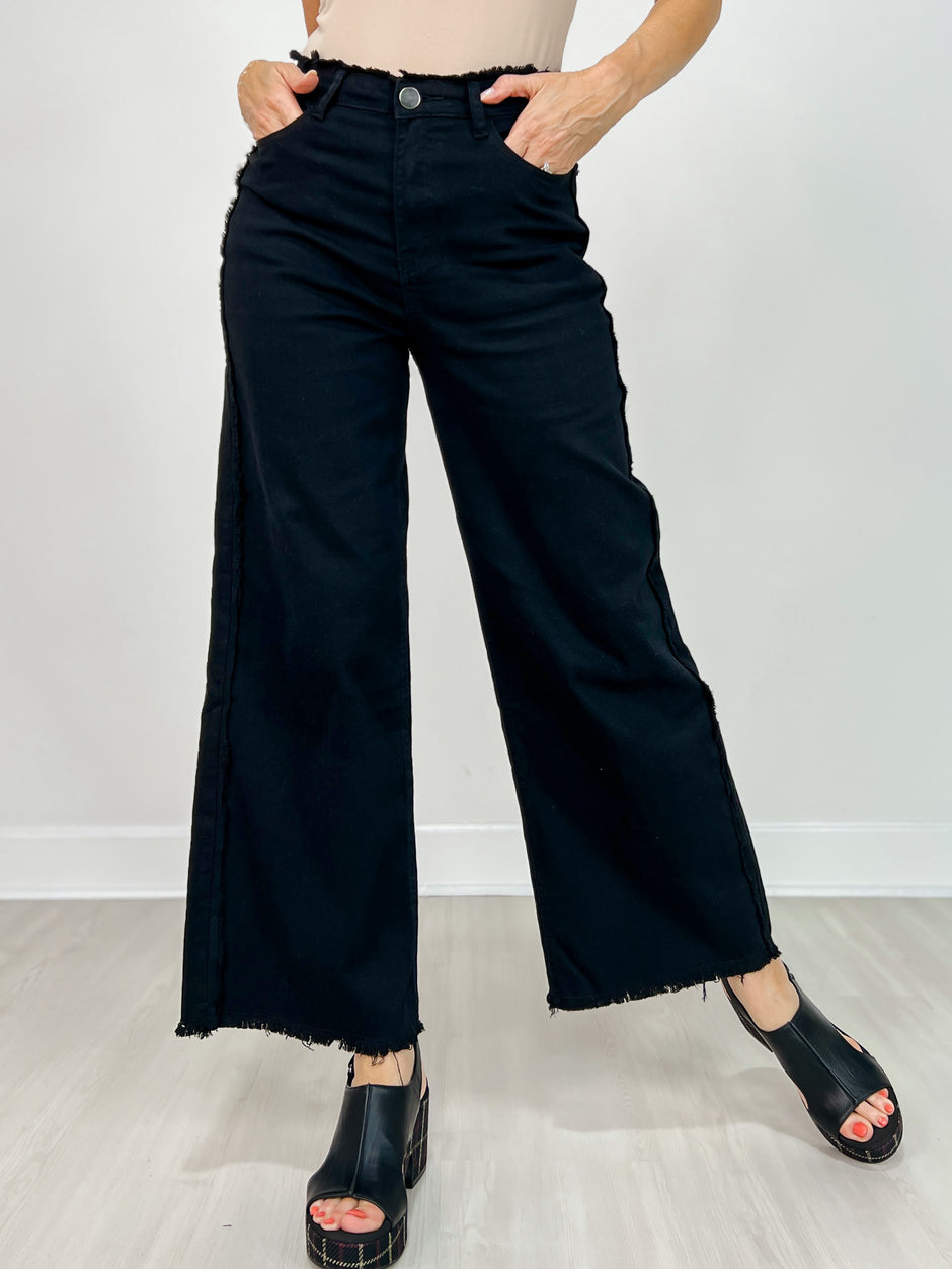 Self Fray Washed Stretch Twill Pants