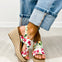 Corkys Freddie Wedge Sandals in WHITE FLORAL