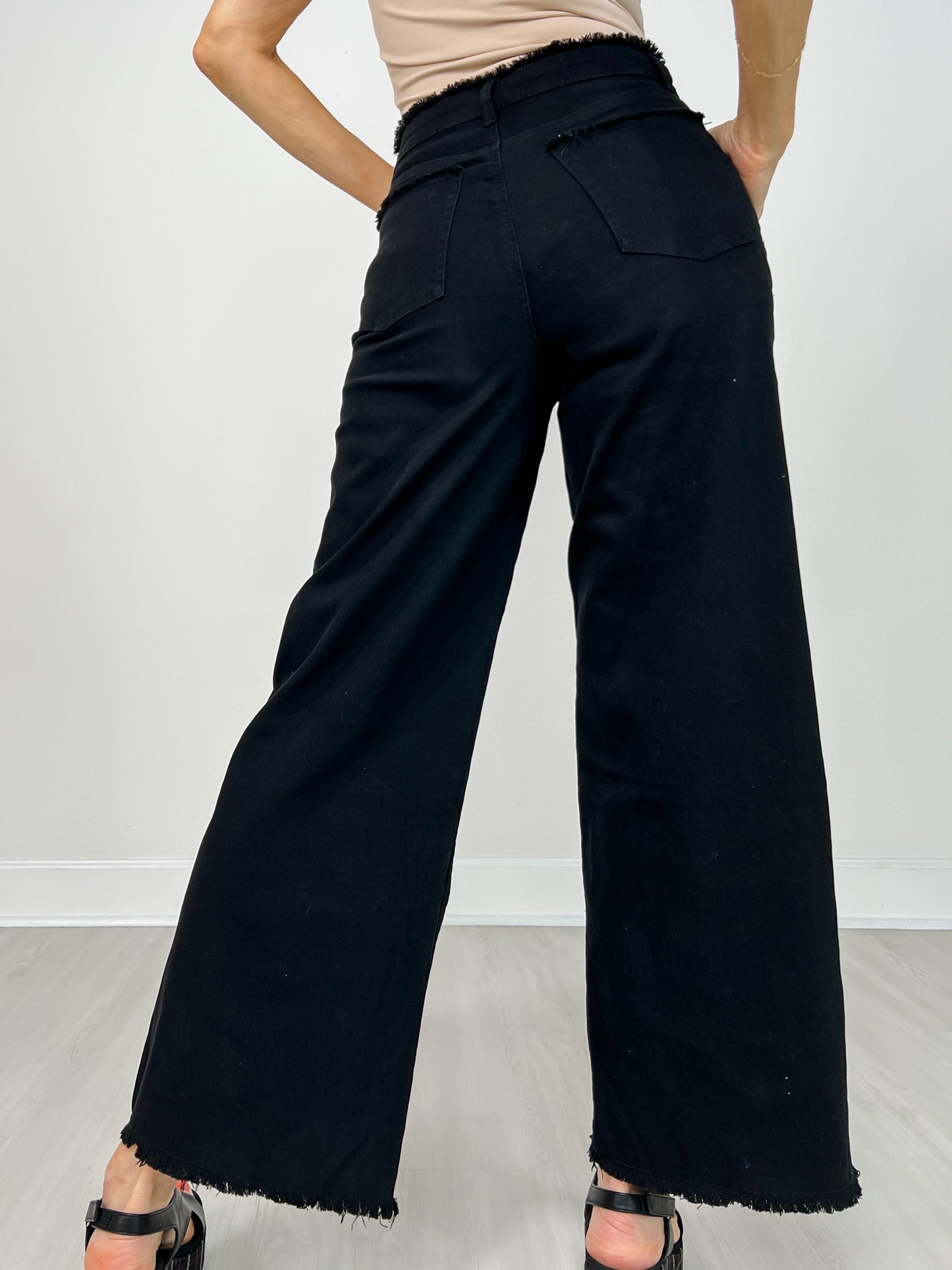 Self Fray Washed Stretch Twill Pants