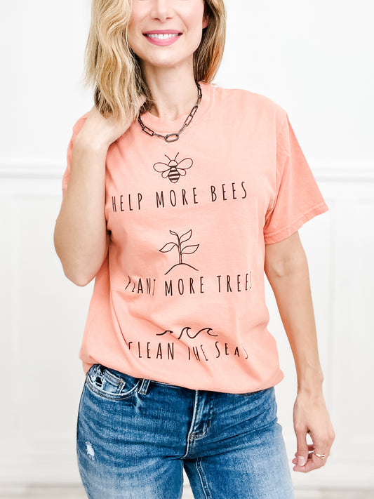 Help, Plant, Clean Graphic Tee