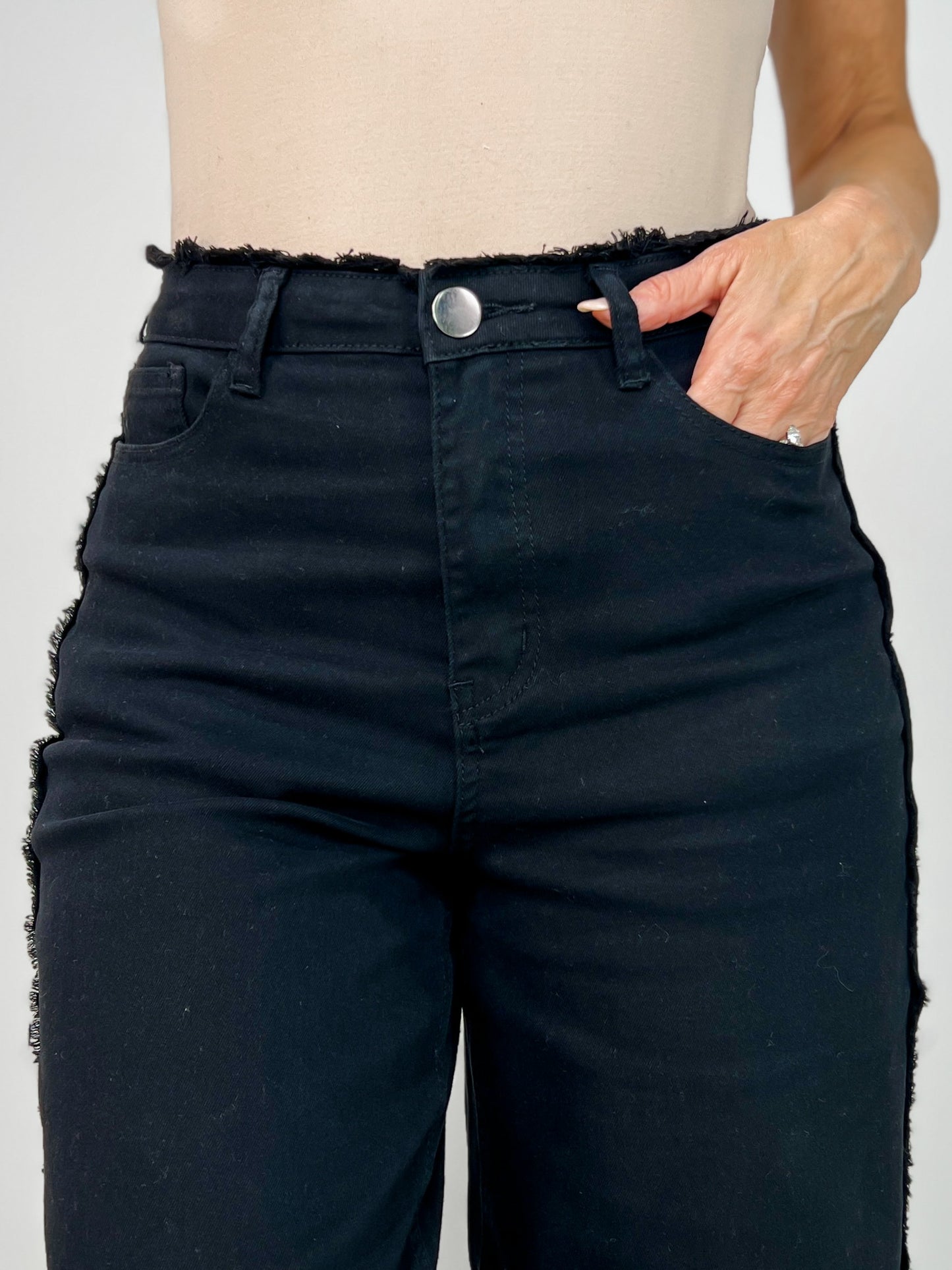 Self Fray Washed Stretch Twill Pants