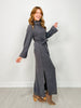Brushed Thermal Cowl Neck Maxi Dress in Charcoal