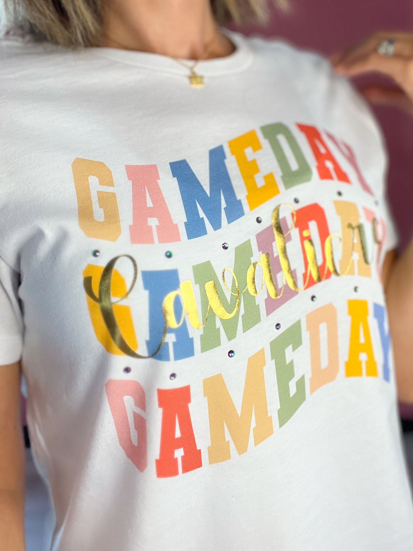 GameDay Graphic Tee with Bling
