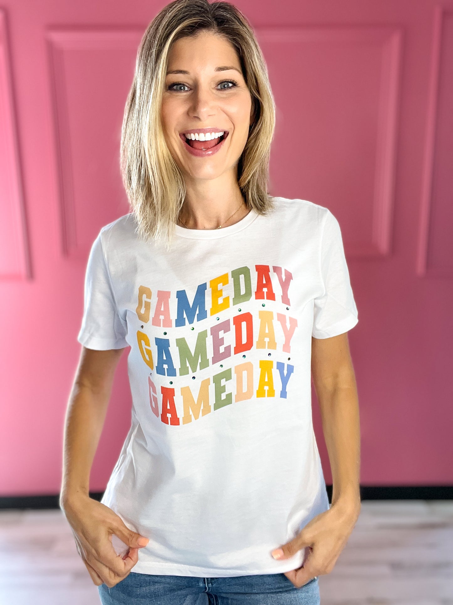 GameDay Graphic Tee with Bling