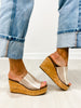 Corkys Mugshot Slip-On Wedges in TAN NATURAL STRIPE