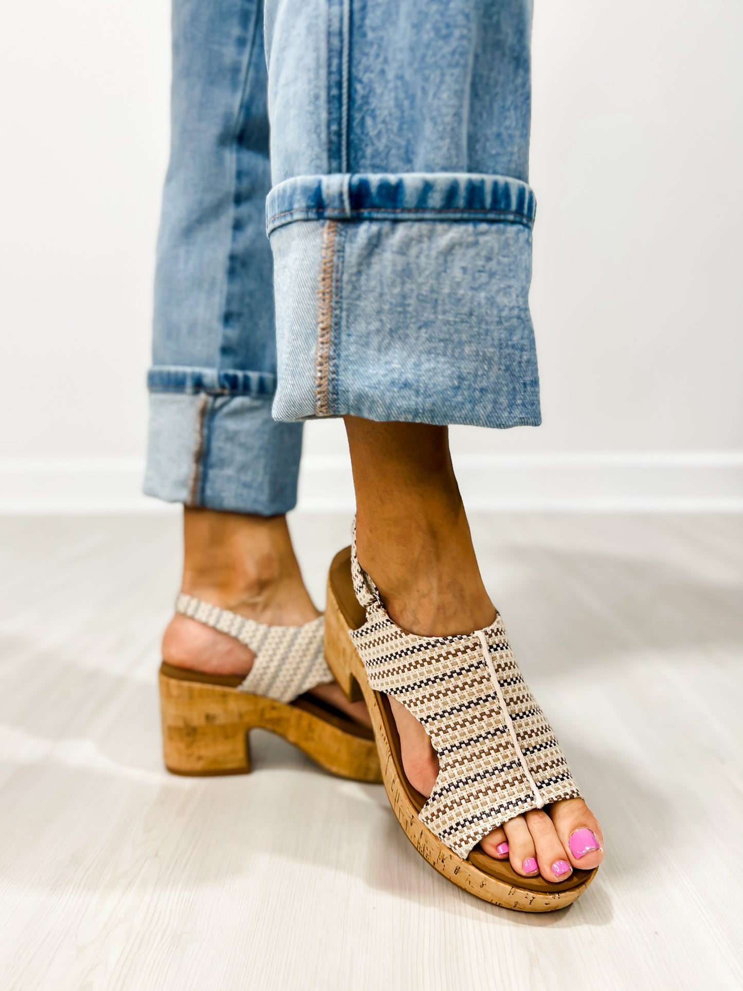 Corkys Miss Carley Wedges in TAN MULTI