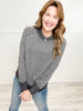 Texture Detail Raglan Sleeve Crew Neck Long Sleeve Pullover Sweater