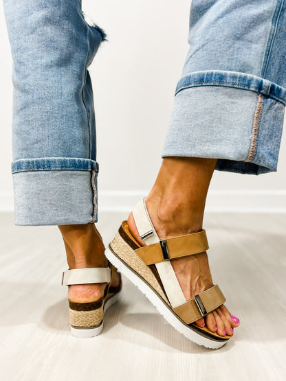Corkys Roadie Double Strap Sandals in TAN MULTI
