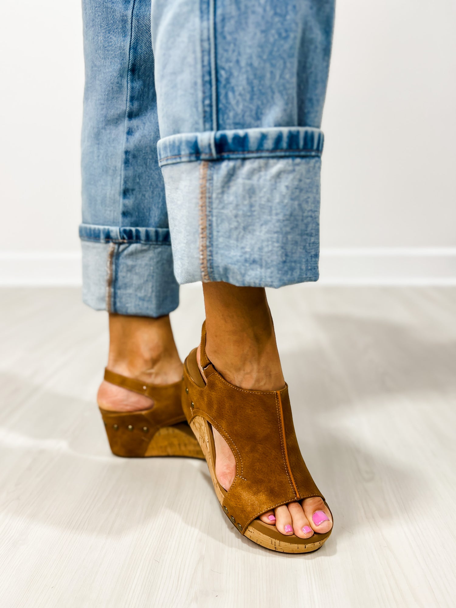 Corkys Carley Wedges in COGNAC WASHED METALLIC – Emma Lou's Boutique