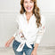 Embroidered Western Cowgirl Button Down Linen Top