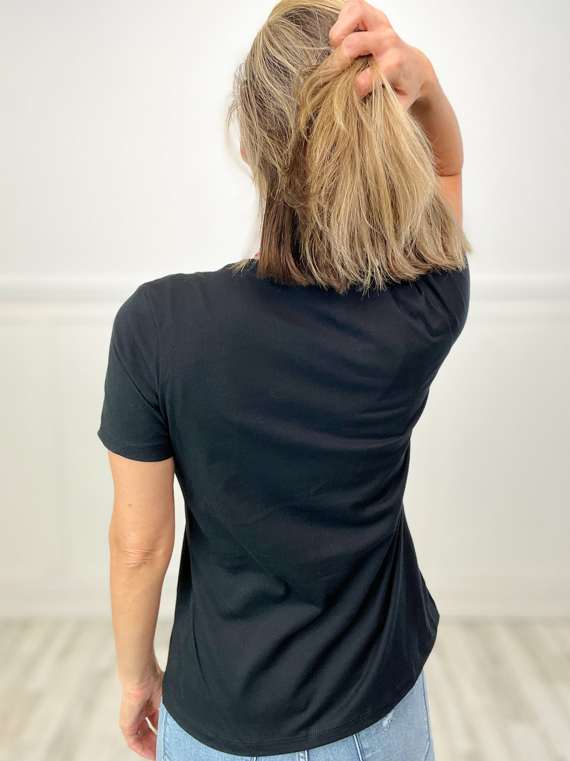 Spiderweb Heart Graphic Tee with Bling