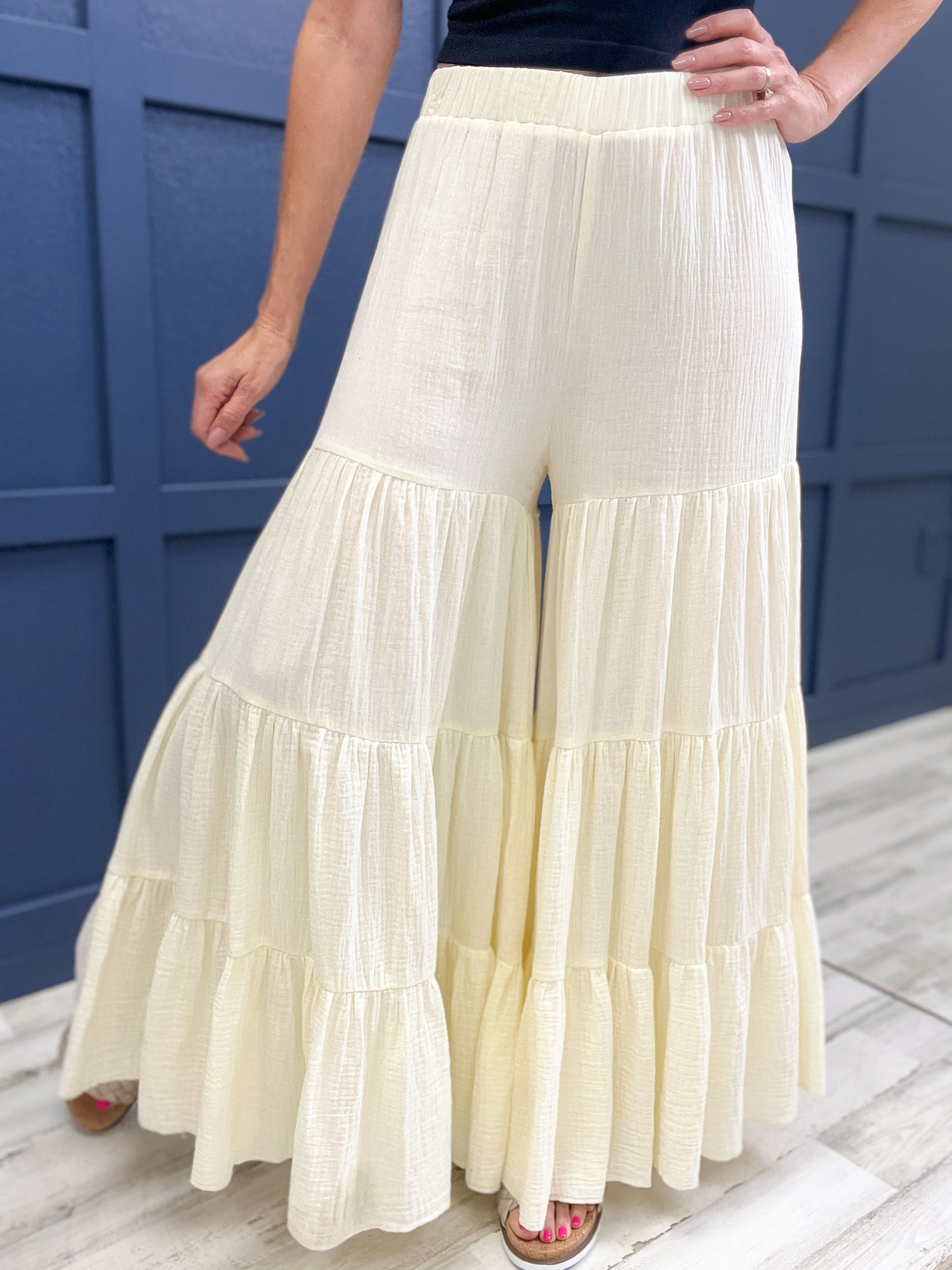 Flowy Tiered Leg Woven Pants