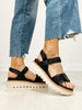 MIA Jony Wedge Sandal in BLACK