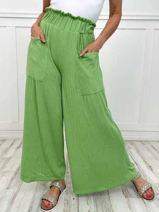 Wide Legs High Waist Maxi Pants