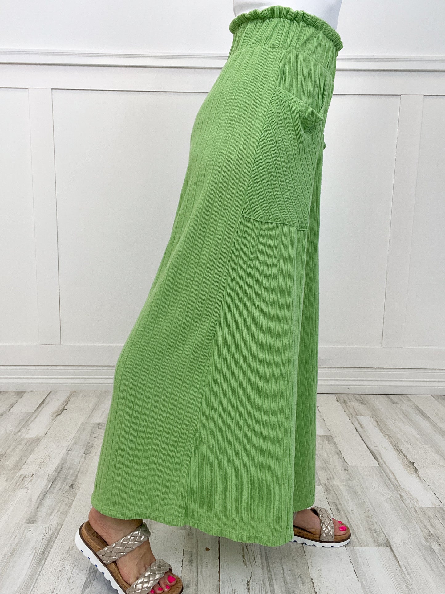 Wide Legs High Waist Maxi Pants