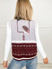 Queen of Sparkles Maroon & Grey Colorblock Football Icon Button Up Sweater Vest