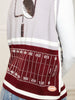 Queen of Sparkles Maroon & Grey Colorblock Football Icon Button Up Sweater Vest