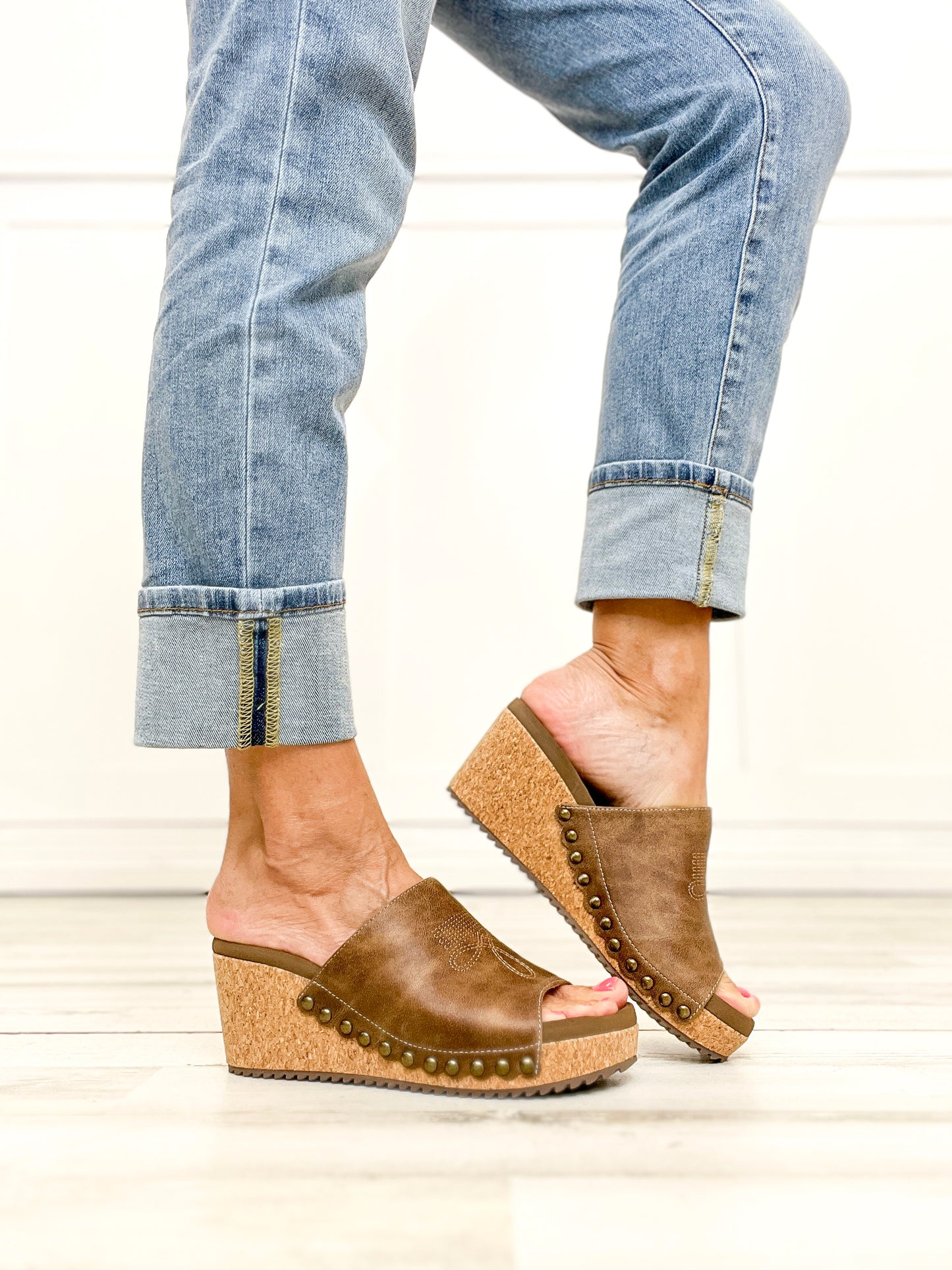 Corkys Saddle Up Wedges in Tan