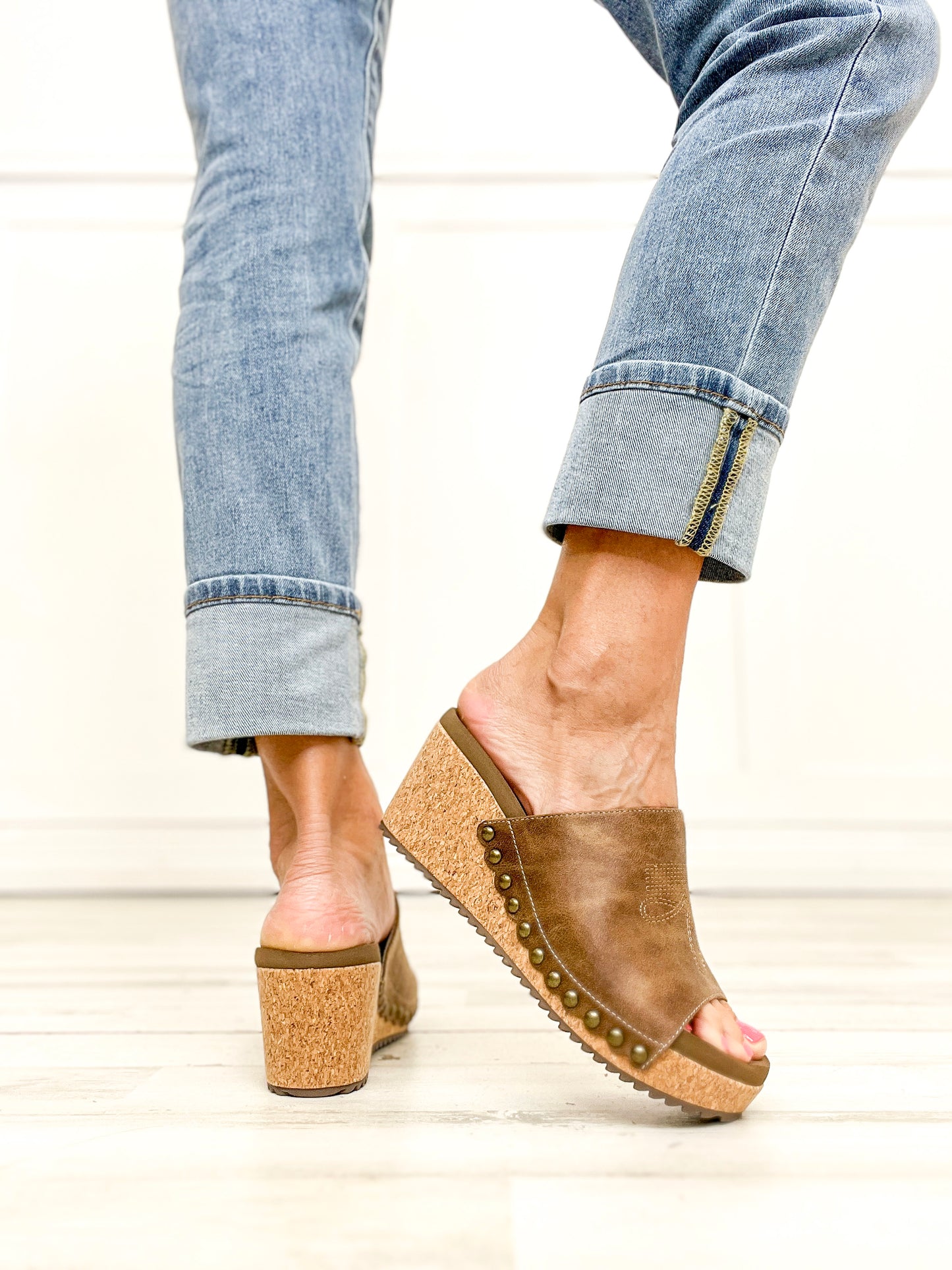 Corkys Saddle Up Wedges in Tan