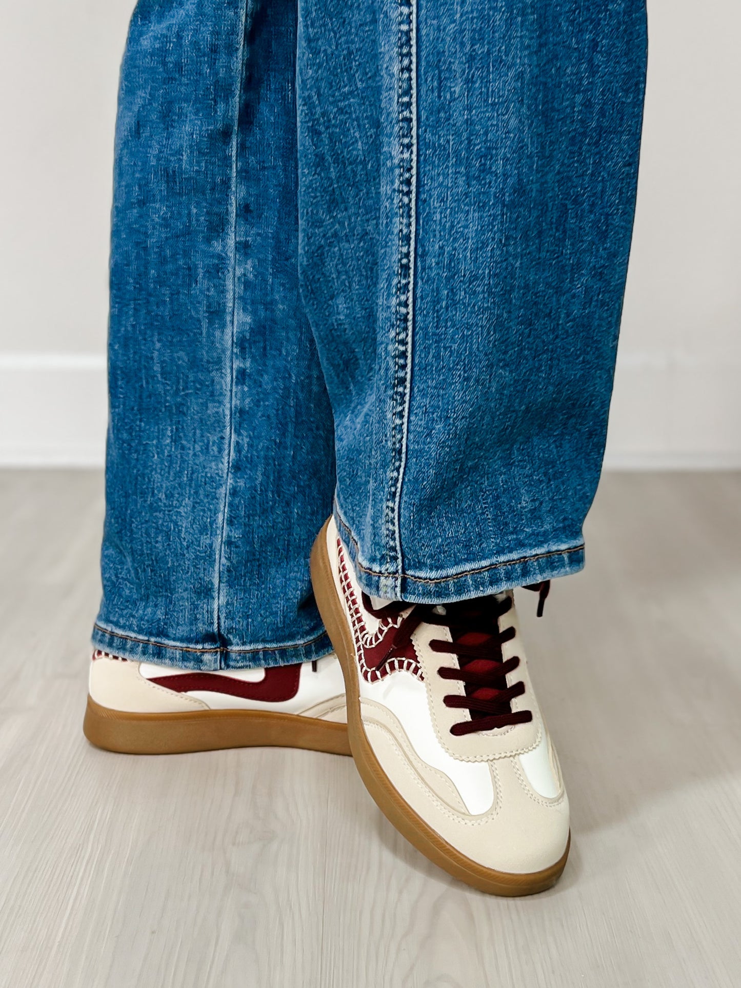 Forever Link Modern-13 Tennis Shoes in Beige/Wine