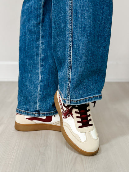 Forever Link Modern-13 Tennis Shoes in Beige/Wine